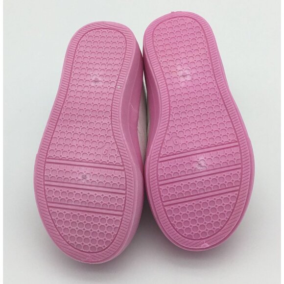 Rae Dunn Mini Me Girls Slip On Sneakers Floral Insole Toddler 9 NIB Pink White🏷 - Picture 7 of 9